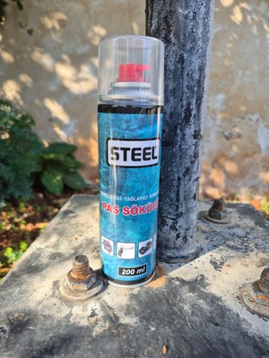 Steel Pas Sökücü Sprey 200 ml | Temizleyici, Yağlayıcı ve Koruyucu | Sıkışmış Vida & Metal Parçalar İçin