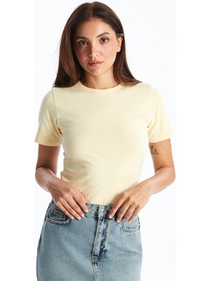 Lc Waikiki Yeni Sezon Bisiklet Yaka Kadın Tişört