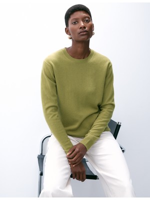 Marks & Spencer Saf Kaşmir Dokulu Bisiklet Yaka Kazak