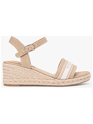 Tommy Hilfiger Kadın Mid Wedge Espad Webbing Sandalet