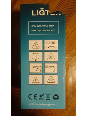 Liğtex Civa Buharlı Ampul 125W Balastlı E27
