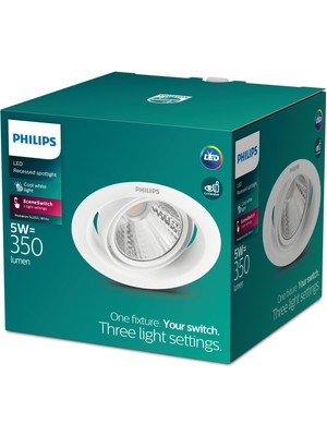 Philips Pomeron Gömme Spot Işık 5W 330 Lumen 4000K Gün Işığı