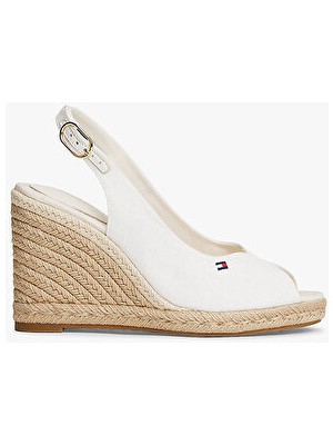 Tommy Hilfiger Kadın Flag High Wedge Sandalet