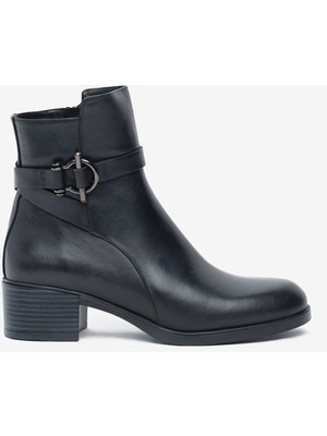 Greyder Kadın Siyah Hakiki Deri Topuklu Bot 5K2UB59301