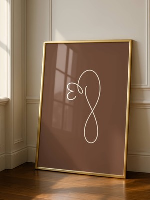 Fuart.Co Sonsuz Aşk Kahve Aşk Temalı Sevgililer Günü Posteri (Çerçevesiz) Love