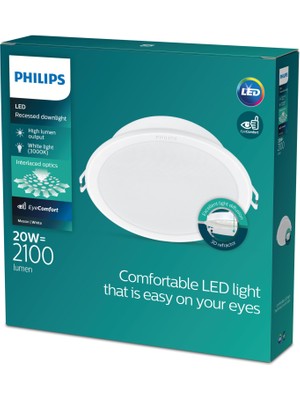 Philips Meson Tavan Gömme Spot 20W 2100 Lumen 3000K Sarı Işık (175MM Delikler Için Uygundur)