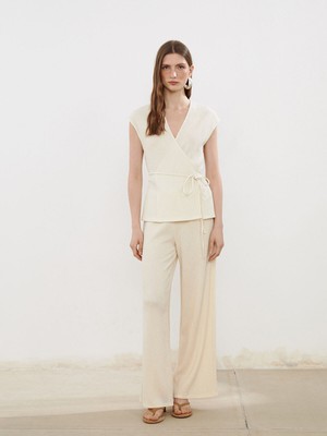 Lc Waikiki Yeni Sezon Beli Lastikli Dokulu Kadın Pantolon