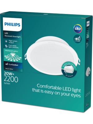 Philips Meson Tavan Gömme Spot 20W 2200 Lumen 4000K Gün Işığı (175MM Delikler Için Uygundur)