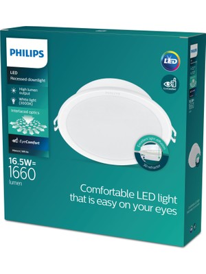 Philips Meson Tavan Gömme Spot 16.5W 1660 Lumen 3000K Sarı Işık (150MM Delikler Için Uygundur)