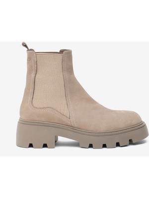 Greyder Kadın Vizon Nubuk Hakiki Deri Chealse Bot 5K2TB57591