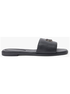 Tommy Hilfiger Kadın Th Logo Detaylı Hardware Deri Sandalet
