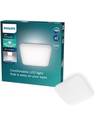Philips Mauve Kare Tavan Lambası 24W 4000K Gün Işığı