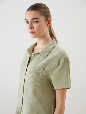Lc Waikiki Yeni Sezon Regular Fit Müslin Kadın Gömlek