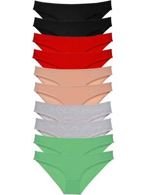 MTM My The Mall Giyim 10 Adet Süper Eko Set Likralı Kadın Slip Külot 502