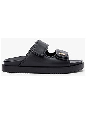 Tommy Hilfiger Kadın Double Strap Deri Sandalet