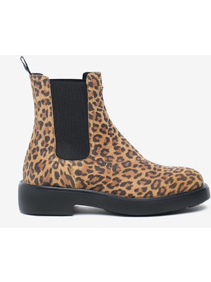 Greyder Kadın Leopar Hakiki Deri Chelsea Bot 5K2OB35302