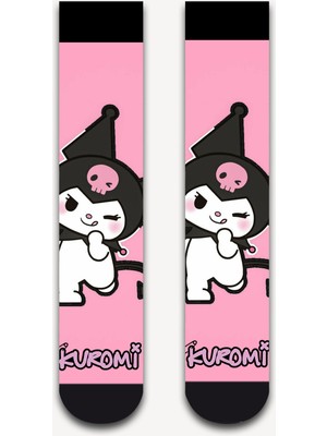 Neşeli Çoraplar Pembe Kromi Unisex Çorap