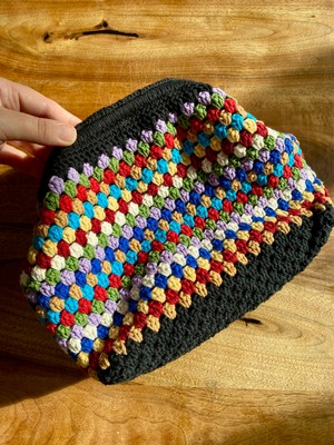 Rabika Renkli Gizli Burslu Örgü El Çantası