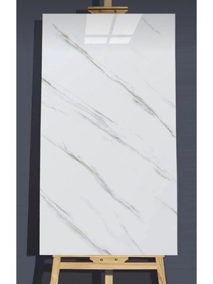 Kendinden Yapışkanlı Beyaz Mermer Desen Pvc Panel 30X60CM Banyo Wc Mutfak