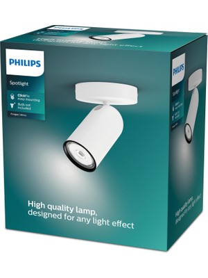 Philips Myliving Pongee Tavan/duvar Beyaz Spot Lamba GU10 Duy (Ampul Birlikte Verilmez)