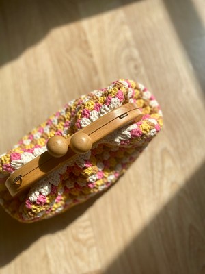 Rabika Ahşap Burslu Makrome El Çantası