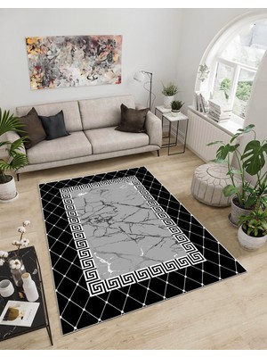Dijidekor Shine M(69) Siyah Saçaksız Mutfak Koridor Yolluk Salon Yatak Odası Halısı
