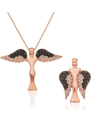 Özcömert Silver Gümüş Kanatlı Melek Kolye