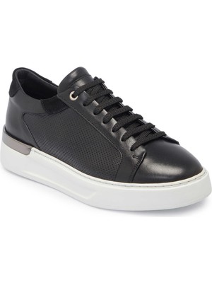 Tergan Siyah Hakiki Deri Erkek Sneaker - E25I1AY57272-A23
