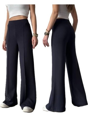 Modal Çimalı Pantolon Bol Paça Likralı - Dar Kesim