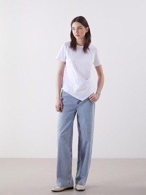 Lc Waikiki Yeni Sezon Bisiklet Yaka Kadın Tişört