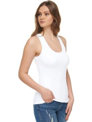 Tutku Elit 2002 Kadın Modal Kalın Askılı Atlet Beyaz 3lü-Beyaz-Xl