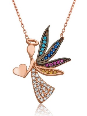 Özcömert Silver Gümüş Aşk Meleği Bayan Kolye