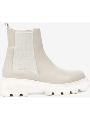 Greyder Kadın Bej Hakiki Deri Chelsea Bot 5K2TB57591