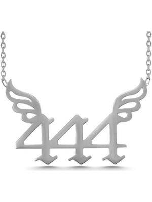 Özcömert Silver Gümüş 444 Melek Sayısı Kadın Kolye