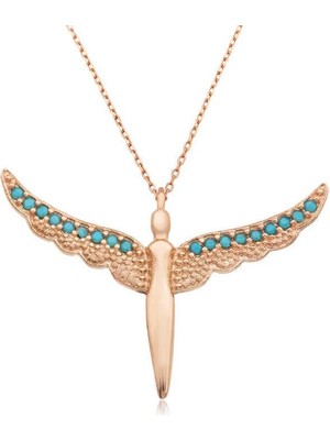 Özcömert Silver Gümüş Kanatlı Melek Bayan Kolye