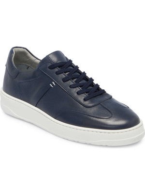 Tergan Lacivert Hakiki Deri Erkek Sneaker - E25I1AY57228-A31