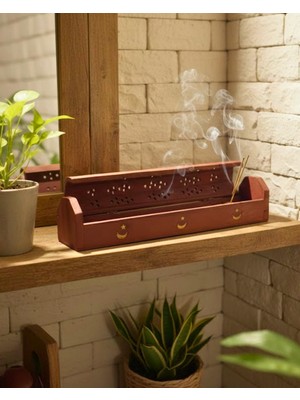 Sufi Tesbih Esans Ve Hediyelik Hşap Tütsülük Ev Modeli | Otantik El Yapımı Dekoratif Tütsü Kutusu | Doğal Ahşap Buhurdanlık