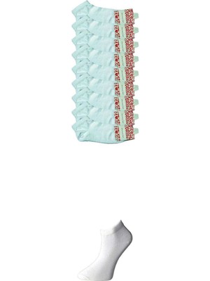 MTM My The Mall Giyim Beyaz Kadın Bilek Çorap 9 Çift