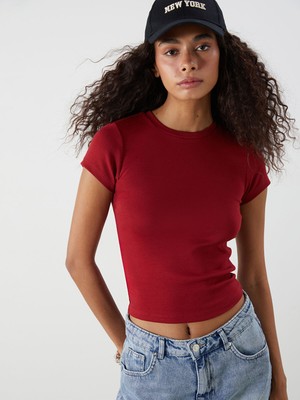 Lc Waikiki Yeni Sezon Bisiklet Yaka Kadın Tişört