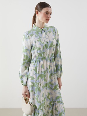 Lc Waikiki Yeni Sezon Gömlek Yaka Desenli Elbise