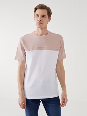 Lc Waikiki Yeni Sezon Bisiklet Yaka Kısa Kollu Renk Bloklu Erkek Tişört