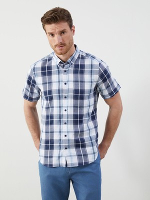 Lc Waikiki Yeni Sezon Regular Fit Kısa Kollu Ekose Erkek Gömlek