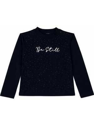İncili Taşlı Çocuk Sweatshirt