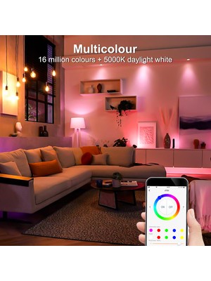 Spot Lamba, Benzersiz Çok Renkli , Bluetooth, Echo ''aleksa'' Özelikli. 95-110 mm