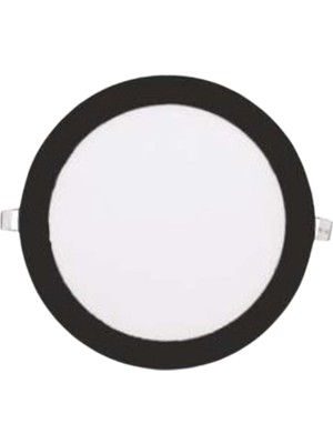 Huzur Elektrik 6W 6500K Beyaz Işık Sıva Altı  Siyah Kasa Yuvarlak LED Panel