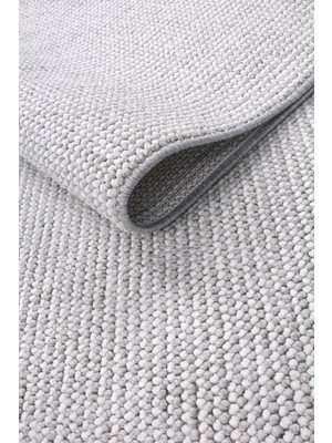 Gri Beyaz Iskandinav Bukle Halı – Yumuşak Bohem Dokuma, Salon, Oturma ve Çocuk Odası