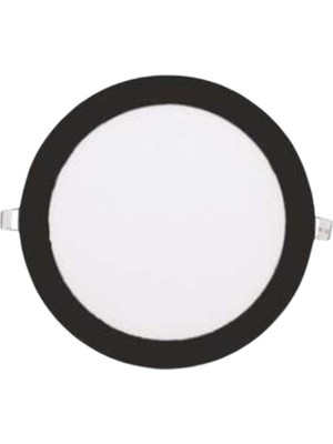 Huzur Elektrik 9W 6500K Beyaz Işık Sıva Altı Siyah Kasa Yuvarlak LED Panel