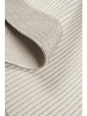 Krem Gri Bordürlü Sisal Halı – Pamuk Dokuma, Kaymaz Taban, Yıkanabilir