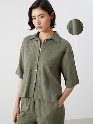 Lc Waikiki Yeni Sezon Dokulu Kadın Gömlek