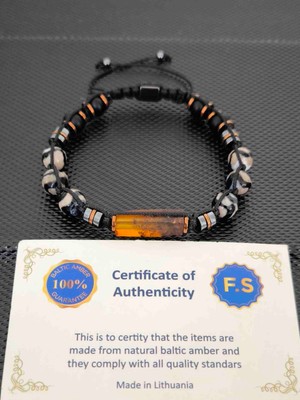 Tahrastone Natürel Kesim Baltık Damla Kehribar-Kristal Kesim Tibet Akiği Doğaltaş Bileklik Takı Aksesuar Erkek Bileklik